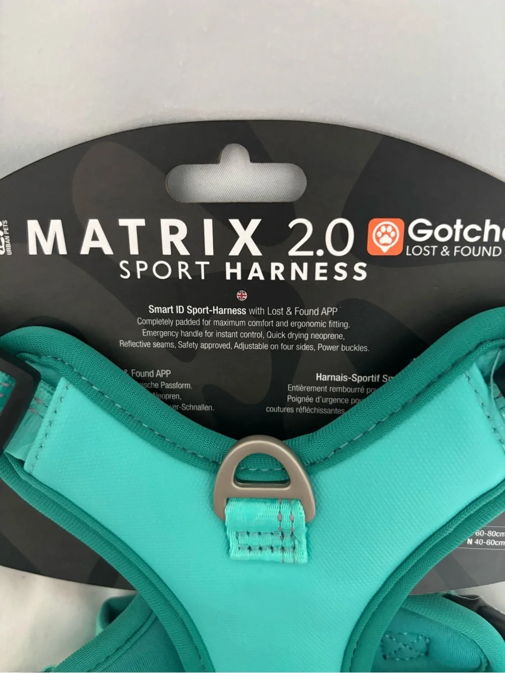 Matrix 2.0 Sport Dog Harness in Teal size S
